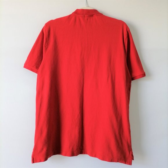 Polo Ralph Lauren Mens Red Polo Collared Short Sleeve Embroidered T Shirt Size L - Picture 4 of 7